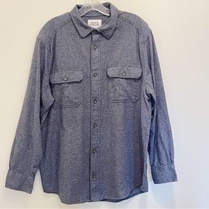 FIELD AND STREAM Blue/Gray Classic Heritage Outdoor Button Up Shirt